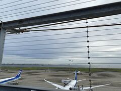 久しぶりの羽田空港第2ターミナル。朝食にうどんを食べた後、まだ時間あったので展望デッキに出てみる。