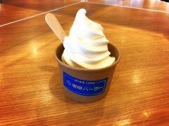 フードコートに戻って、雪印パーラーのソフトクリームを食べました。これで今回の旅、思い残すことなし。