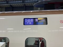 今度は北陸新幹線つるぎ714号に乗り換え。金沢と富山を行き来している新幹線があるなんて春に来るまで知らなかった。金沢、新高岡、富山の3駅しか止まらない短い新幹線。