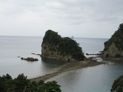 堂ヶ島のトンボロ（瀬浜海岸）