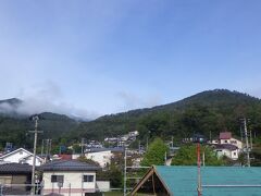 かみのやま温泉街は、朝から良いで天気です。