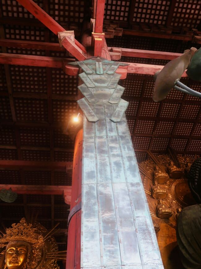 奈良20 東大寺e 金堂内展示 鴟尾・蓮華蔵世界図 ☆創建当時伽藍