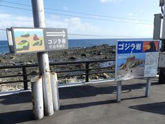 車で30分位走りました。
ゴジラ岩付近に現着です。