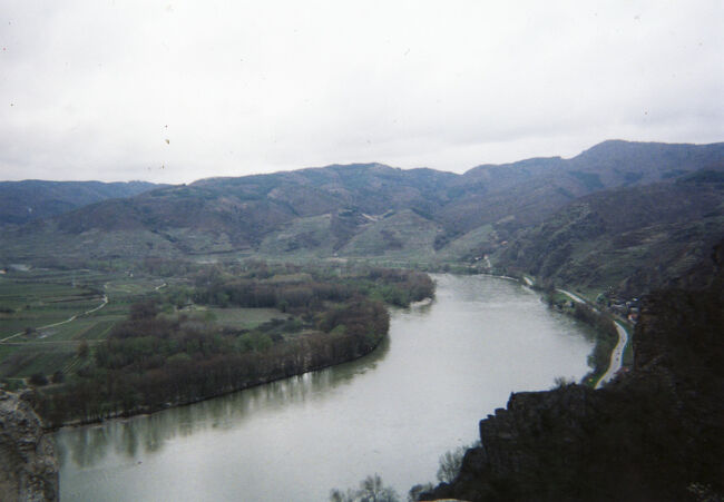 ケーリンガー城跡から眺めたドナウ川。