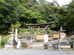 道路を隔てた向こう側には「柏原八幡宮」の参道入口があります。
お社はこの山の頂上にあるようですが、登るのも大変そうなので、軟弱4人組の私たちはパス...（苦笑）