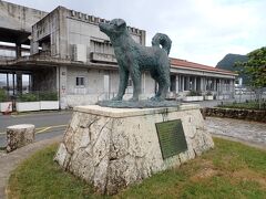 これも見たかったものの一つ
シロの像
シロは保護犬として阿嘉島にもらわれて来たけど、来てみたら島にイヌは１匹しかいなくて、ある日ご主人と一緒に渡った座間味島でマリリンと運命の出会いをしたらしいです。そこから、愛の遠泳。
