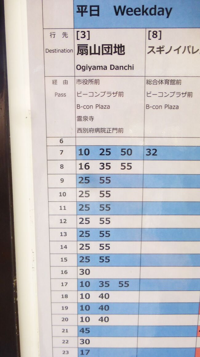 この扇山団地行きのバスに乗り、ビーコンプラザ前で降りれば「グローバルタワー」に行く事が出来ます。<br /><br />私は、１０時２５分発のバスに乗ります。<br /><br />歩いても行けない事はないですが、上り坂になるのでしんどいと思います。