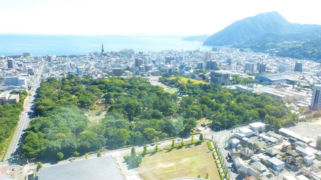 右側は、高崎山です。