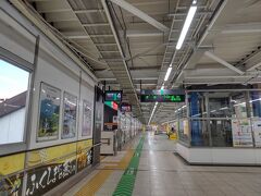 福島駅を7:03発の仙台駅行に乗り昨日のゴール地点の越河駅に向かいます。