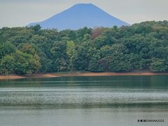 「何とか富士山が見えた」と言う程度の視界です
多摩湖～狭山公園を散策