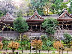 再び頑張って歩き、着いたのが吉野水分神社です。

本殿が珍しい造り。しばし向かい側から眺めました。