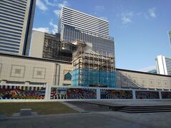 大規模改修工事中の横浜美術館前通り