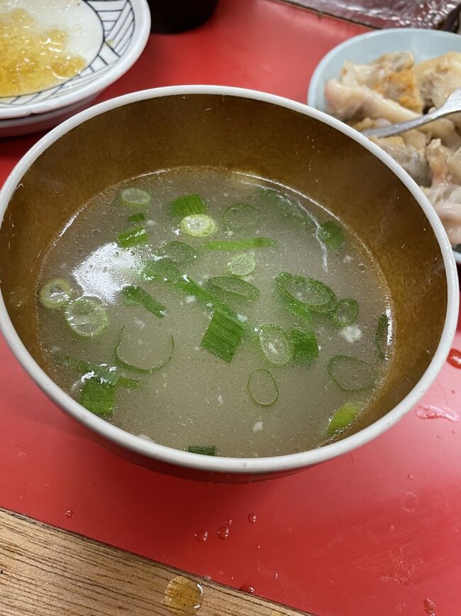 〆は無料のスープ。酔っ払っていたので詳細は忘れましたが3,250円でした。ご馳走様でした。