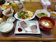 宿に戻り晩御飯
本日も美味しゅうございます(^^)