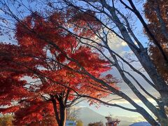 少し歩いて河口湖の方へ。
富士山と紅葉が美しい