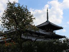 １０月１日(土)
午後１時過ぎ～法隆寺から車で１０分位の所に、三重塔が見えてきました。