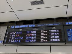 7：04発　とき303号　初上越新幹線です

どこにでも車で行っていたのが
ここ数年は電車が楽しい