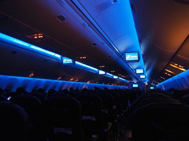 搭乗。座席は６～７割埋まってました。<br />