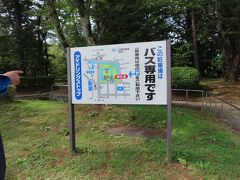 致道館に行くために
鶴岡公園まで来て　
この駐車場に停めたら　
キリギリスの歓迎を受けたんです