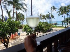 パークショアワイキキ2階にある大好きなレストラン、ルルズ。カウンター席一択です！今までオープンだったのに、ナント緑の網が・・・　鳥よけ？鳥はいってもいいからこの緑のネットはやめて～　