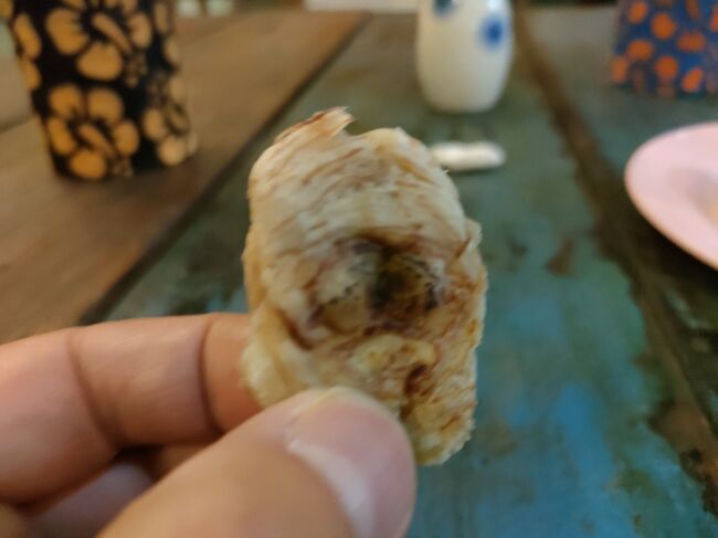 ママがおつまみに焼きバナナくれました。<br />育毛に良いとか、本当か？！<br />