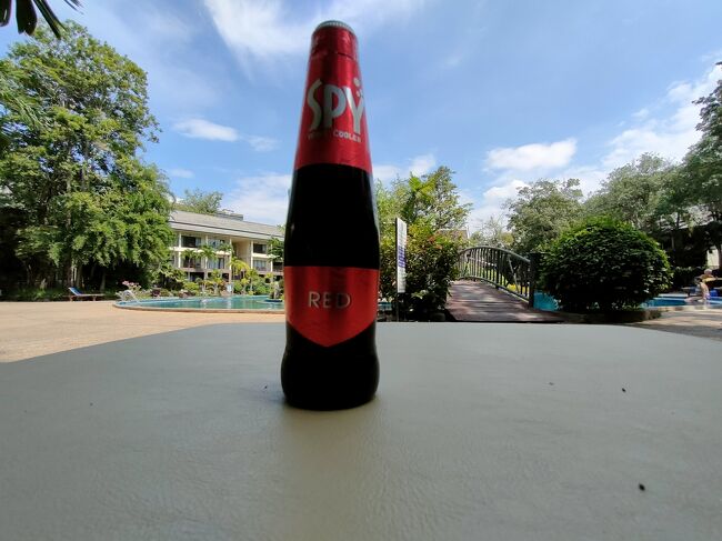 SPYに見えるでしょ！<br /><br />でも中身は日本から持参したメルシャンの酸化防止剤無添加の濃い赤ワイン1.5リットルです。<br />好きなものを好きな場所で飲める幸せってやつです。