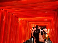 千本鳥居。

さすが京都で外国人観光客の人気No.1スポット、日本人より外国の方々の方が多い？くらいでした。