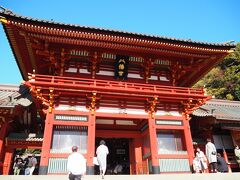 鶴岡八幡宮の門をくぐって、拝殿に手を合わせました