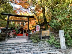 野宮神社。
源氏物語にも出てくる、黒い鳥居が存在感を放つ神社です。

この日、頭の片隅に、何かの本で読んだ「9時前なら、嵐山にはまだ観光客が押し寄せていないので静かに自然を楽しめる。」とあったのを思い出しましたが、

こちらに着いたのがちょうど９時１０分前。
なるほど、人もまばらで、静かです。

