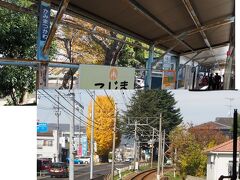 上松川駅
県道と寄り添って走るこの区間。
立派な黄葉！
