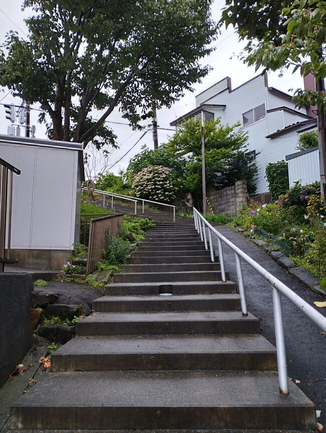 室蘭旧駅舎の近くにあった日本一の坂