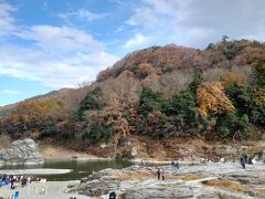 12:05　長瀞岩畳

宝登山から下山して岩畳へ。
こちらは紅葉の見頃を過ぎて落葉が多いようです。