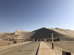 私リクエストの鳴沙山です。すごい砂丘です！というか砂漠・・・