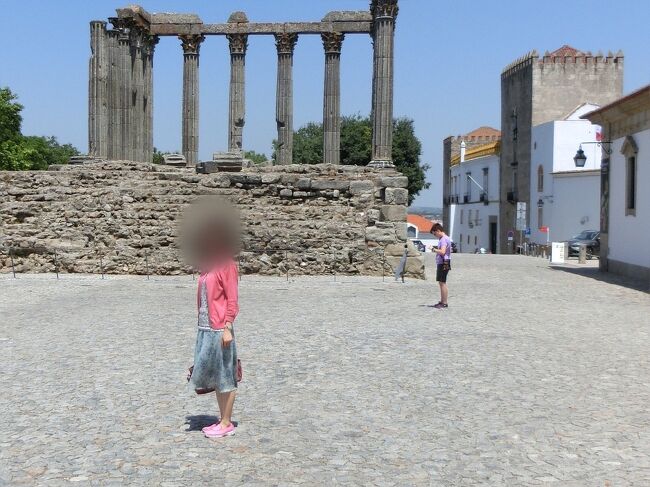 ディアナ神殿の前で記念撮影。