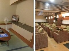 系列の老舗旅館『喜びの宿 高松』の大浴場によばれます
畳の涼めるところやマッサージチェアで温泉気分にひたって