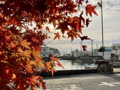 港の入江にある船着き場の隣の内堀公園で紅葉が見られました。

その２に続きます。