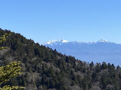 萬岳荘から少し歩くと南アルプスが顔を出してくれました。