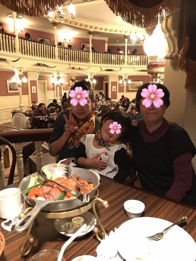 あっという間に時間は流れました。シンデレラ城にもいったし、パレードも見たし、アトラクションも、シーにも行ったんだけど。写真は、あまり撮ってなかった。残念。移動当日は、東京に住む長男家族と、東京駅黒塀横丁で待ち合わせ。次の日、ランド、最終日シーへ。子供が小さいので、夜の花火は、ホテルから鑑賞。次は、夜も楽しめるように企画します。拙い文章にお付き合いありがとうございました。