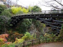 日本三奇橋 の一つであるこちらの橋、
深い谷間にかかっているため、橋脚がなく
両岸からはねぎとよばれる支木で橋を支えています