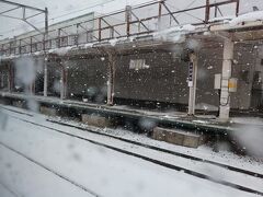 ＜深川駅＞
だんだん雪深くなってきた