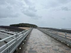 空港からバスに乗って、青島神社へ。
橋は結構長く、天気が雨でかなり風が強かった。
折り畳み傘がかなりひっくり返って大変でした。
