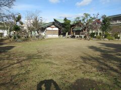 舟津温泉薬師堂が建っている舟津温泉公園です。園内には先ほどの杉田定一氏の銅像が建っています。桜や松、ツバキなどが植えられている広場の公園です。