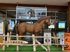 羽田から1時間半で、とかち帯広空港に到着！
迎えてくれたのは筋骨隆々のばんえい競馬
実寸大だそうです