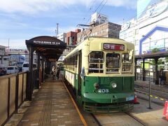 駅前から、浦上方面の電車に乗る。
１番系統と３番系統、どちらに乗っても赤迫行き。