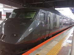博多駅、カッコいい電車。
これが特急ソニック？と、思ったら違いました。
回送電車、カモメ。