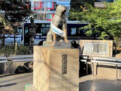 渋谷駅北口にある駅前広場がハチ公前広場。
広場にある犬の銅像が「忠犬ハチ公」（2代目）です。
