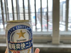 帰り道の新潟駅で40分くらいあるからどっかで立ち飲み、と思ったら改装中とかでレストラン全滅なのね?
てことでコンビニで缶ビール買ってきてホームでにおうだち飲み。

ここからが大変でした。長岡からは高校生の帰宅ラッシュに巻き込まれ、高崎駅では人身事故に巻き込まれて立ちっぱなしで数時間･･･最後に常磐線に乗り換えたら安定の「酒くさっw」