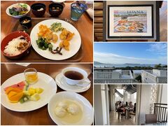 おはようございます！

二日目の朝食は ホテルのブレックファストバッフェで頂きました。
テラス席もあり海を見ながら食事を楽しめます。