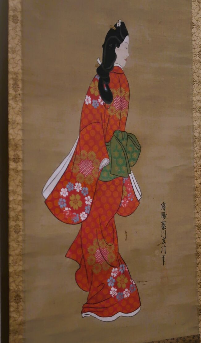 菱川師宣　紙本掛軸　【見返り美人】東京国立博物館蔵　巧藝画　師宣の代表作　桐箱 菱川師宣 紙本掛軸 【見返り美人】東京国立博物館蔵 巧藝画 師宣の