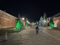 夜の赤レンガ倉庫街です。

なかなか幻想的です。